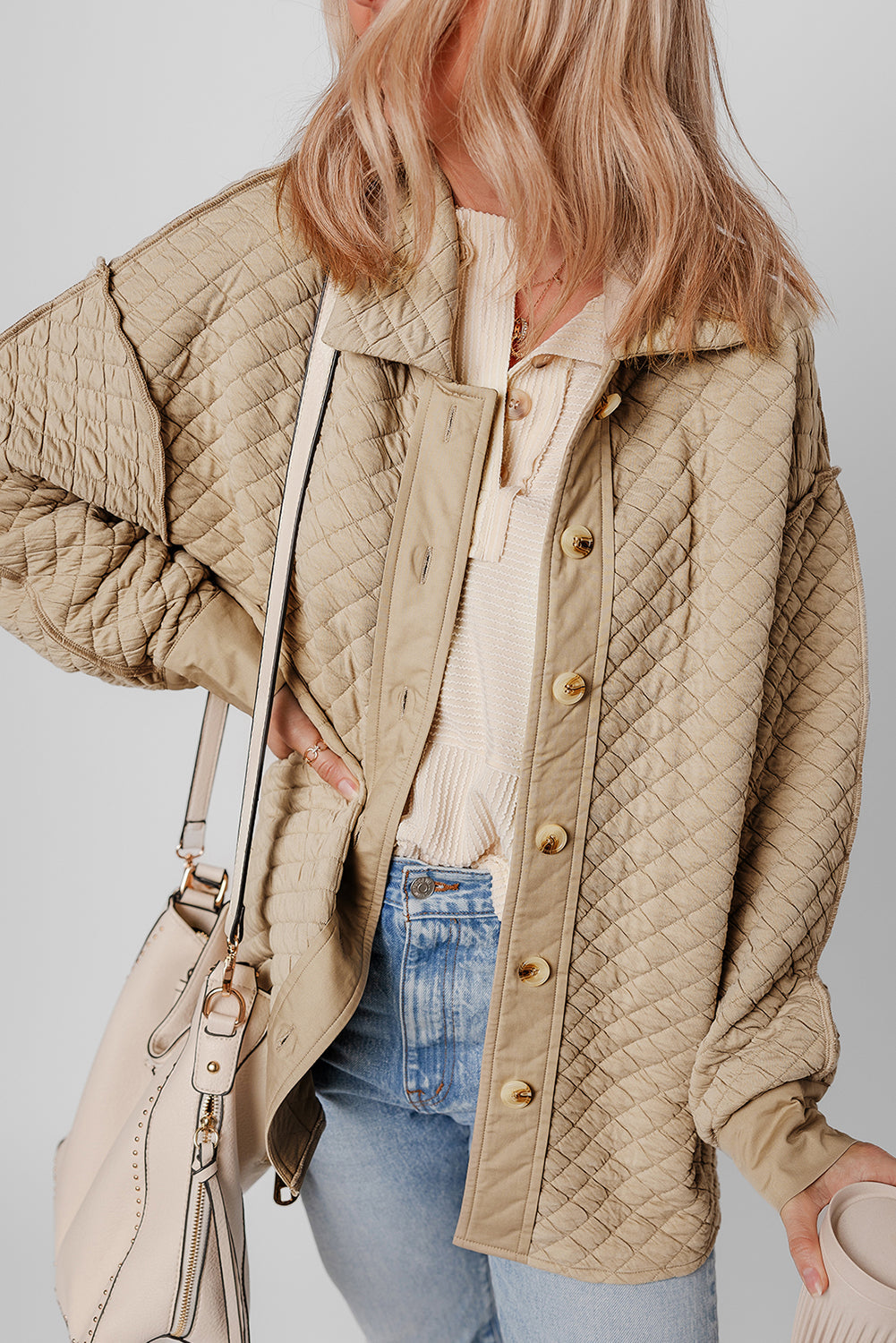 Celeste Quilted Puffer Buttoned Shacket-3